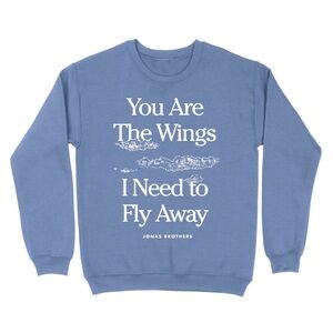 JONAS BROTHERS Sweatshirt You are the Wings I Need Sky Blue Limited Edition